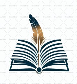 Offenes Buch und Feder